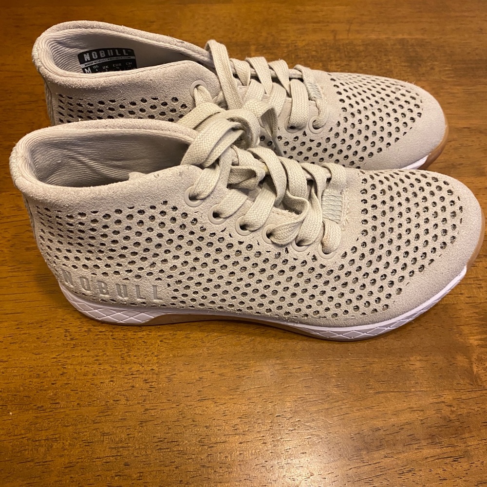 NOBULL Beige Perforated High-Top Athletic Sneakers